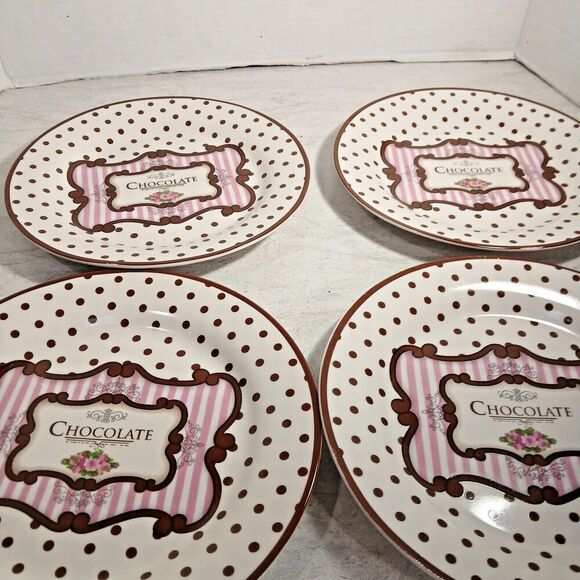 3 Decor Plates That Have The Word Chocolate on it. 8in by 8in. - Picture 5 of 5
